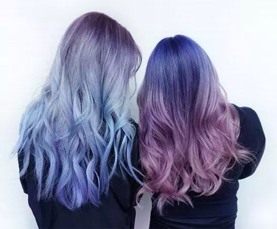 צבע שיער כחול: סקירה של צבעי שיער עמיד עם צבת כחול, מ כחול בהיר לגוונים שחורים וכחולים 5402_44