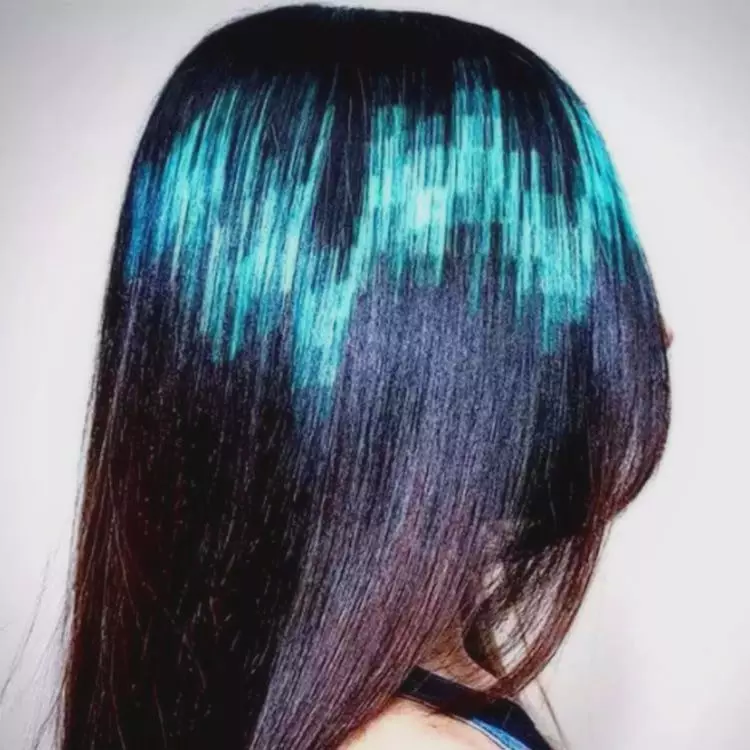 צבע שיער כחול: סקירה של צבעי שיער עמיד עם צבת כחול, מ כחול בהיר לגוונים שחורים וכחולים 5402_55