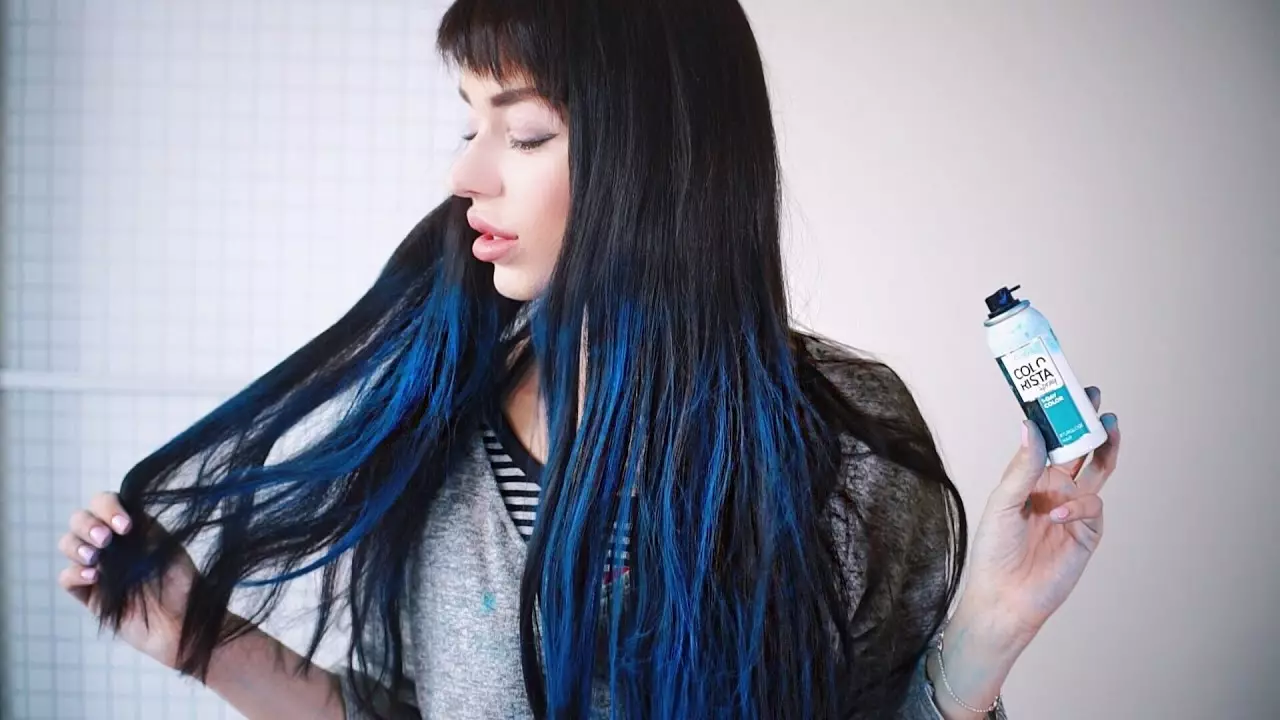 Sininen hiukset Paint: Yleiskatsaus kestävistä hiusmaaleista sinisellä Tump, vaaleansinisestä mustalle ja sinisille 5402_6
