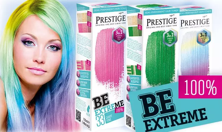 Prestige Hair Paints (22 Bilder): Blomsterpalett, Funksjoner i Brelil Colorianne Lines, være ekstreme og andre 5407_9