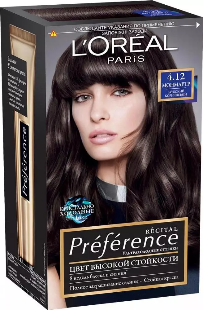Pintura de cabelo L'Oreal Paris (60 fotos): a paleta de cores e tons de tinta profissional, características da série Colorista e profissional, prodígio e outros, Reviews 5414_19