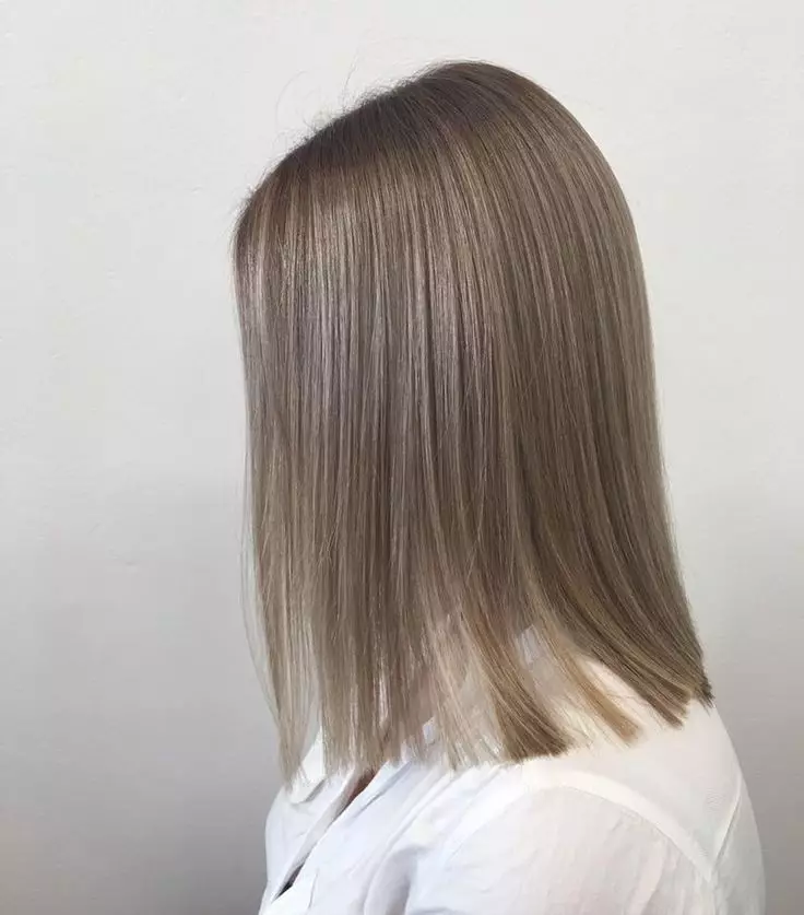 Entwurf der Haarfarbe (38 Fotos): Haarschirm vor und nach Färbung, leichte und mittelbraune, kalte und goldene blonde Farben, natürliche Farbtöne 5417_5