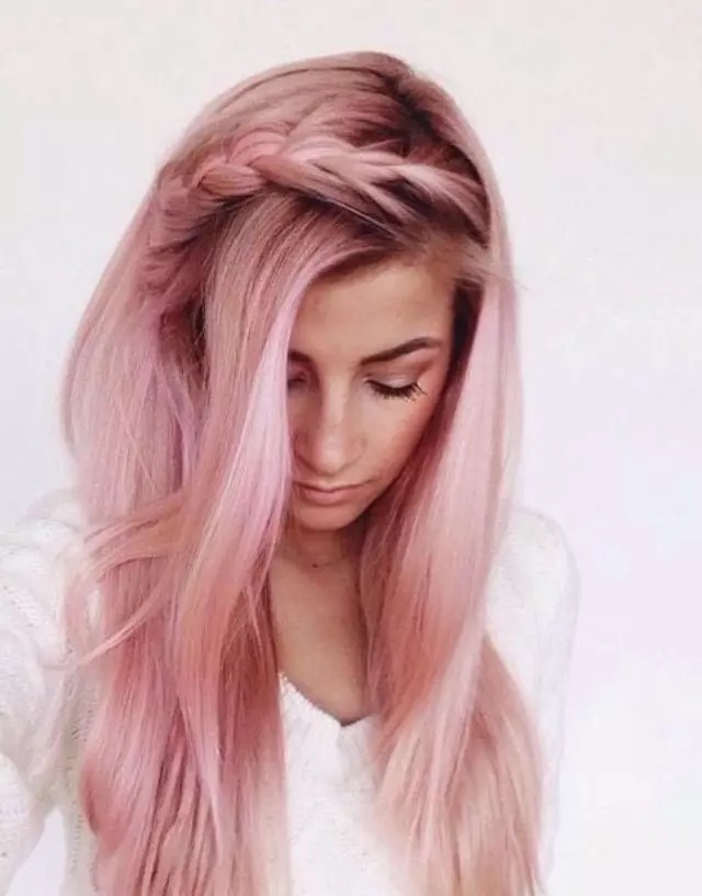 Rosa hårfärg (39 bilder): resistenta färgfärger 