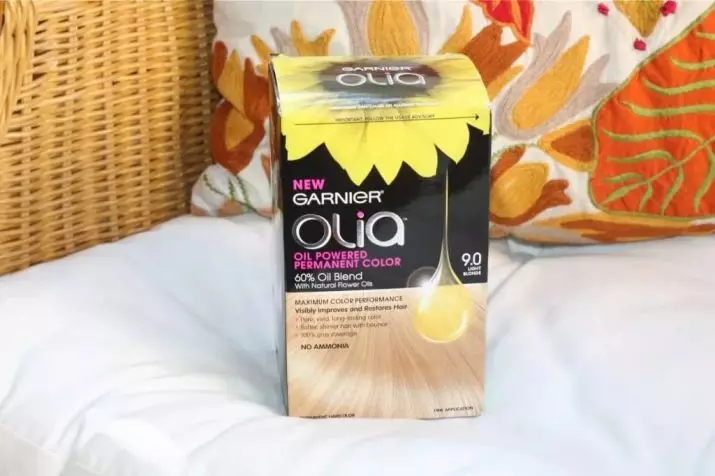 Hair Paint Garnier Olia (20 fotoj): Flora paletro, karakterizaĵoj starantaj kremo-farbo sen amoniako. Ĉu hararo falas el ŝi? Recenzoj 5434_18