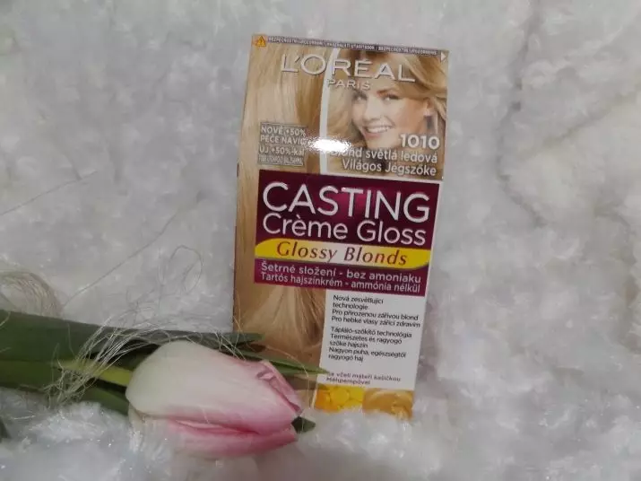 Pinturas de cabelo L'Oreal Casting Creme Gloss (23 fotos): Paleta de flores e tons, características de tintas sem amônia, Reviews 5446_20