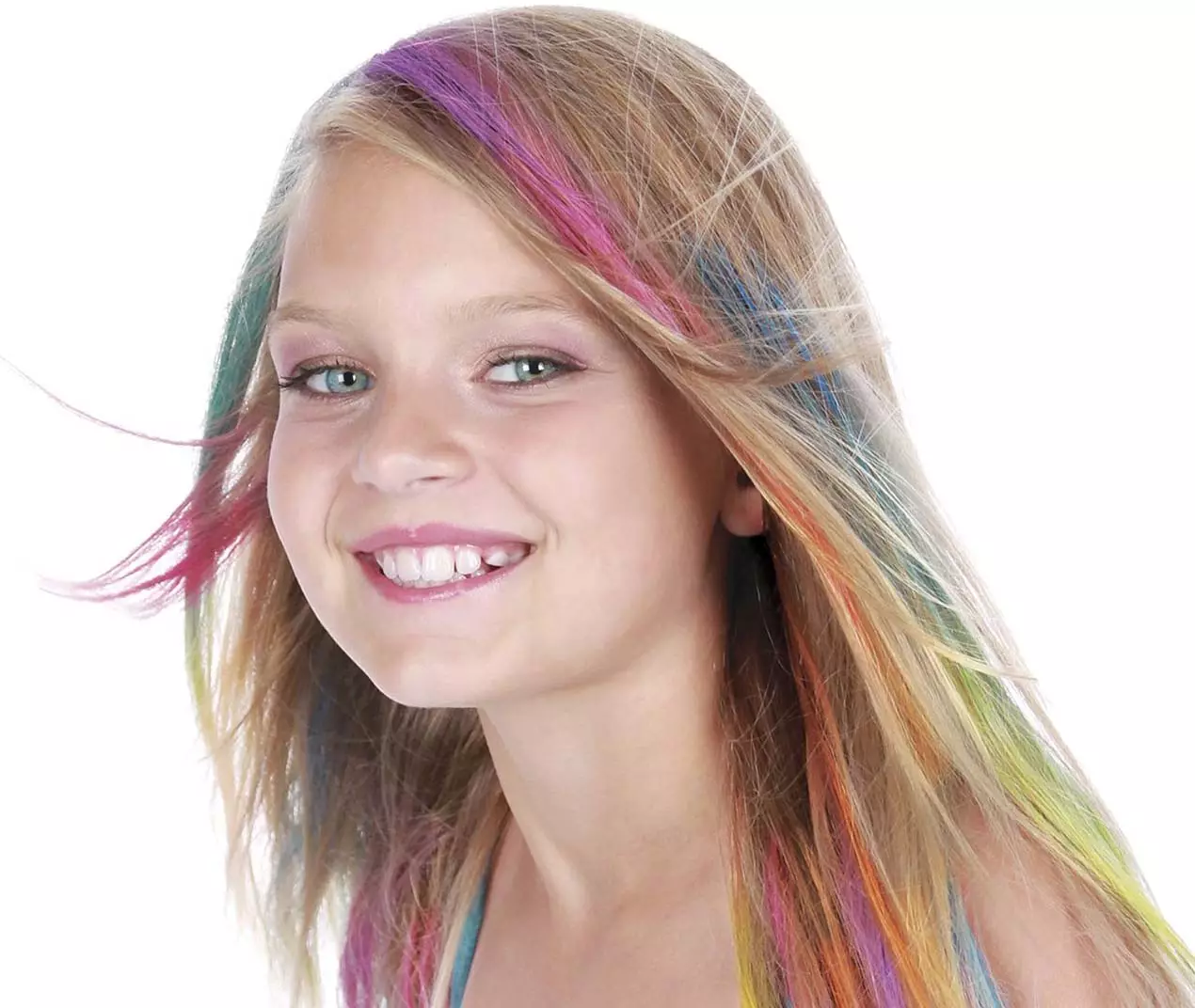 Vernice per capelli per bambini: come scegliere un bagno con acqua e come applicare il set di colori per capelli? 5456_2