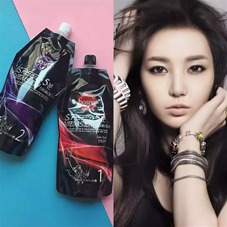 Korean Hair Paint: Lögun af ákafur málningu án ammoníaks frá Kóreu, lýsingu á bosnískum málningu og öðrum, umsagnir 5470_13