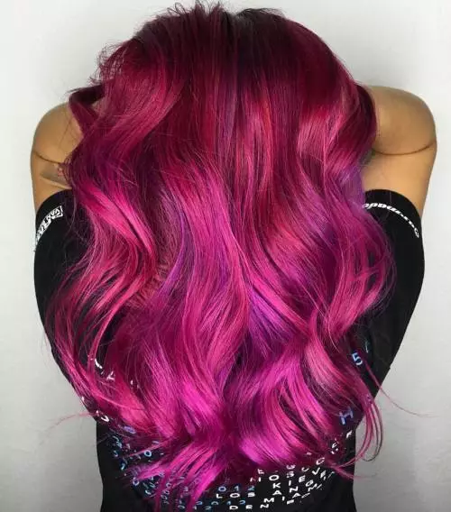 Pure de cheveux violet (40 photos): Brown and Bright Purple Shades, peinture professionnelle couleur pourpre sur les cheveux noirs, les critiques 5475_2