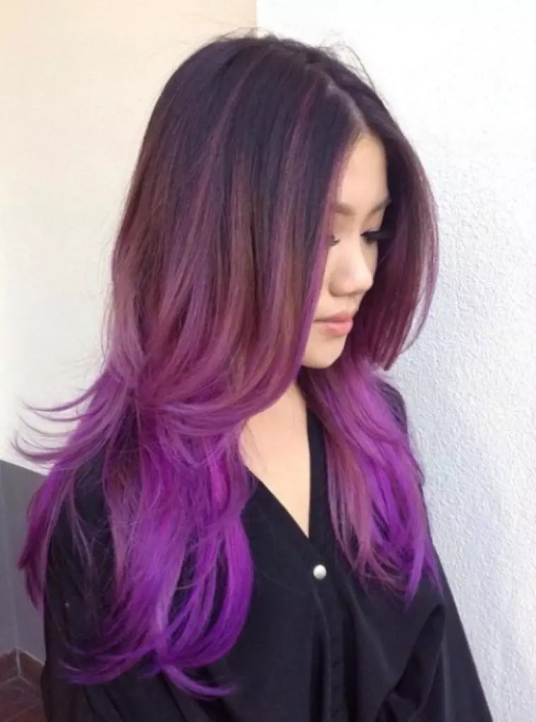 जांभळा केस पेंट (40 फोटो): तपकिरी आणि तेजस्वी जांभळा रंग, गडद केसांवर व्यावसायिक पेंट जांभळा रंग, पुनरावलोकने 5475_4