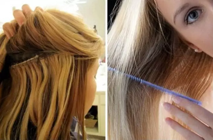 Ratafuliran rambut dina pigtail (29 poto): Fitur ekstensi rambut kalayan metode mouse sareng gangguan anu nganggo gangguan, ekstensi ngagunakeun mictoils 5502_29