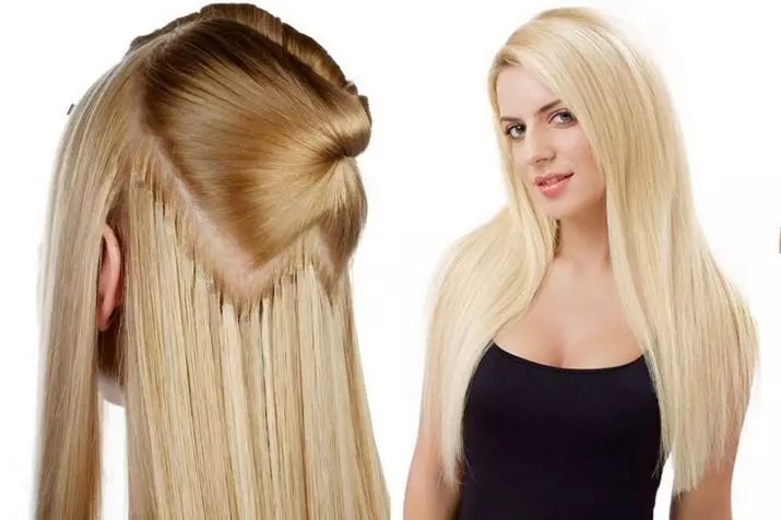 Pričeske z ekstenzivnimi lasmi (44 fotografij): Kako položiti dolge in kratke obsežne lase doma s sušilcem za lase? Naredite kodre in kodre 5517_2