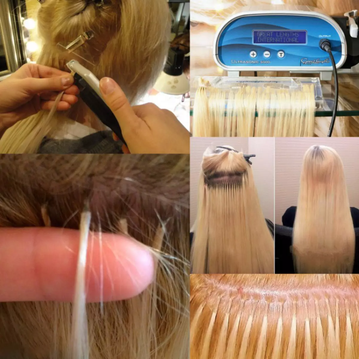 Ультразвуковое наращивание волос технология