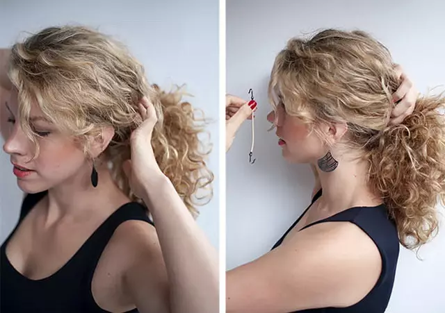 Hairstyles with curls (85 photos): How to put curly or curly hair for the new year? Examples of light laying for every day 5542_22