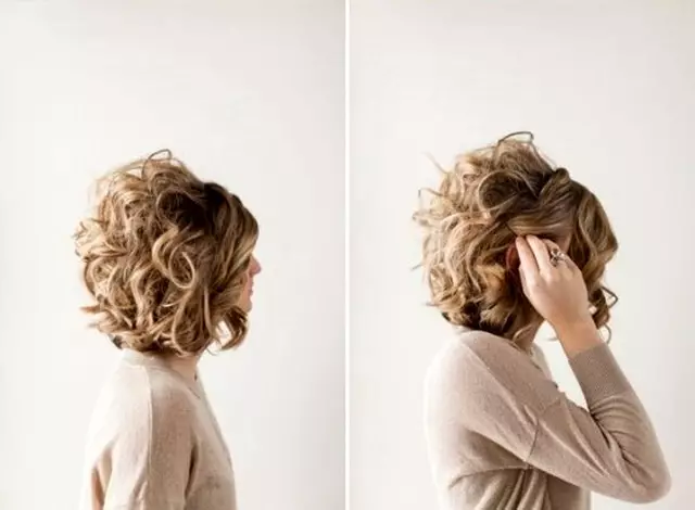 Hairstyles with curls (85 photos): How to put curly or curly hair for the new year? Examples of light laying for every day 5542_26