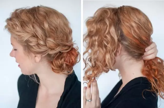 Gaya rambut dengan Curls (85 foto): Cara menempatkan rambut keriting atau keriting untuk tahun baru? Contoh cahaya berbaring untuk setiap hari 5542_35