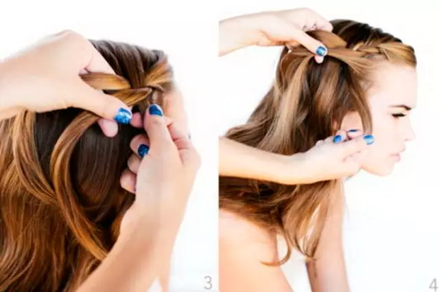 Frisuren mit Locken (85 Fotos): Wie man lockiges oder lockiges Haar für das neue Jahr steckt? Beispiele für leichte Legierung für jeden Tag 5542_75