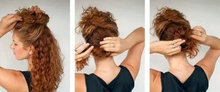 Gaya rambut karo curls (85 foto): Kepiye carane nempatake rambut kriting utawa kriting kanggo taun anyar? Tuladha cahya kanggo saben dina 5542_83