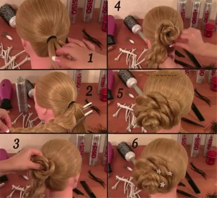 Hvordan laver man en frisure? 63 Billeder: Hvilke frisurer kan gøre det selv hjemme? Sådan træder du i trin for at gøre en smuk frisure for langt hår? 5570_37