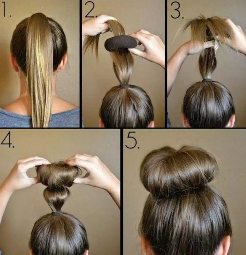Si për të bërë një hairstyle? 63 Fotografi: Cilat hairstyles mund ta bëjnë vetë në shtëpi? Si të hapni pas hapi për të bërë një hairstyle të bukur për flokë të gjatë? 5570_49