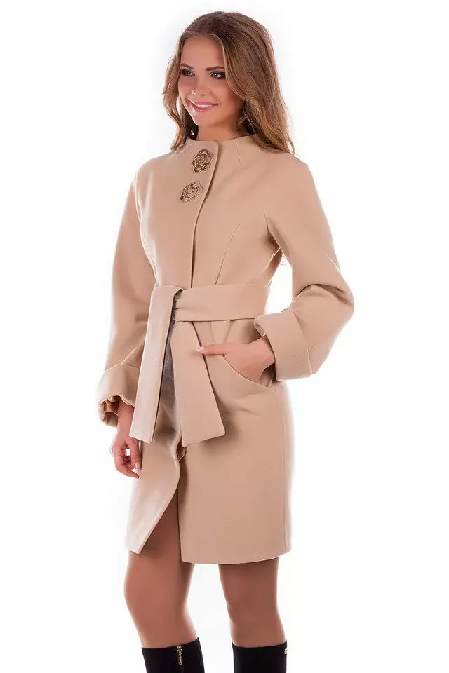 Áo thẳng (86 ảnh): Áo khoác nữ cắt trực tiếp, không có cổ áo, mặc, từ một twide, dài, ngắn, hợp thời trang 2021, với cổ áo 559_20