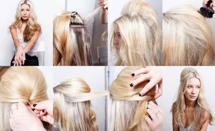 Gaya rambut nganggo rambut longgar (90 foto): gaya medium rambut sing entheng lan apik kanggo saben dina lan liburan dhewe 5603_23