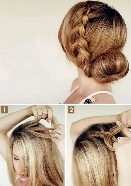 Hairstyle greke për flokë të gjatë (45 foto): Si për të bërë hairstyles bukur në stilin grek me duart tuaja? Mbrëmja hedhjen me një hap pas hapi 5623_40