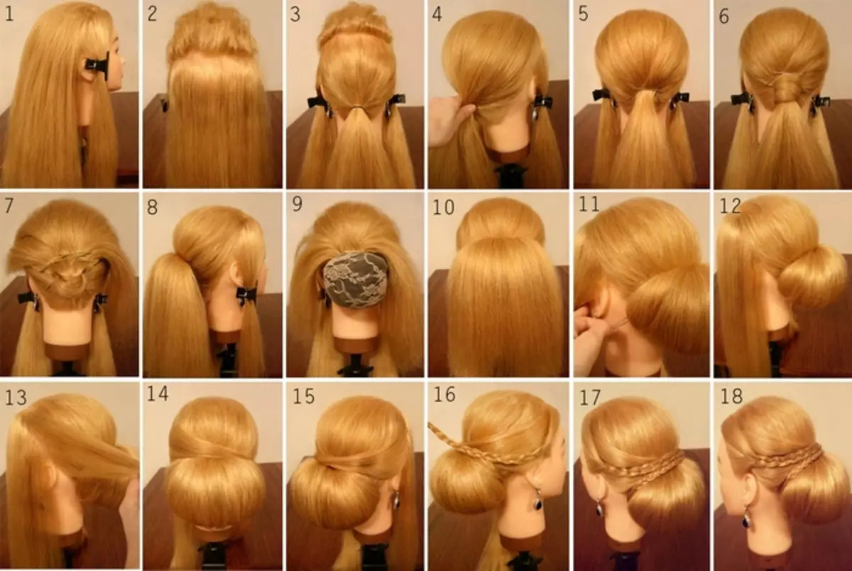Зачіска «шишка» (53 фото): як зробити на голові дві шишечки з боків? Красиві укладання з валиком на довгі і середні волосся покроково 5628_41