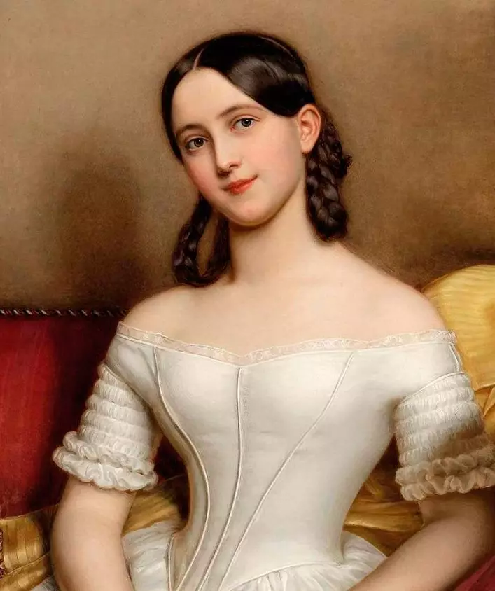 Kapsels van de 19e eeuw (33 foto's): Hoe maak je vrouwen kapsels op een ampir stijlbal of romantiek, modehistorie van de 19e eeuw 5641_4