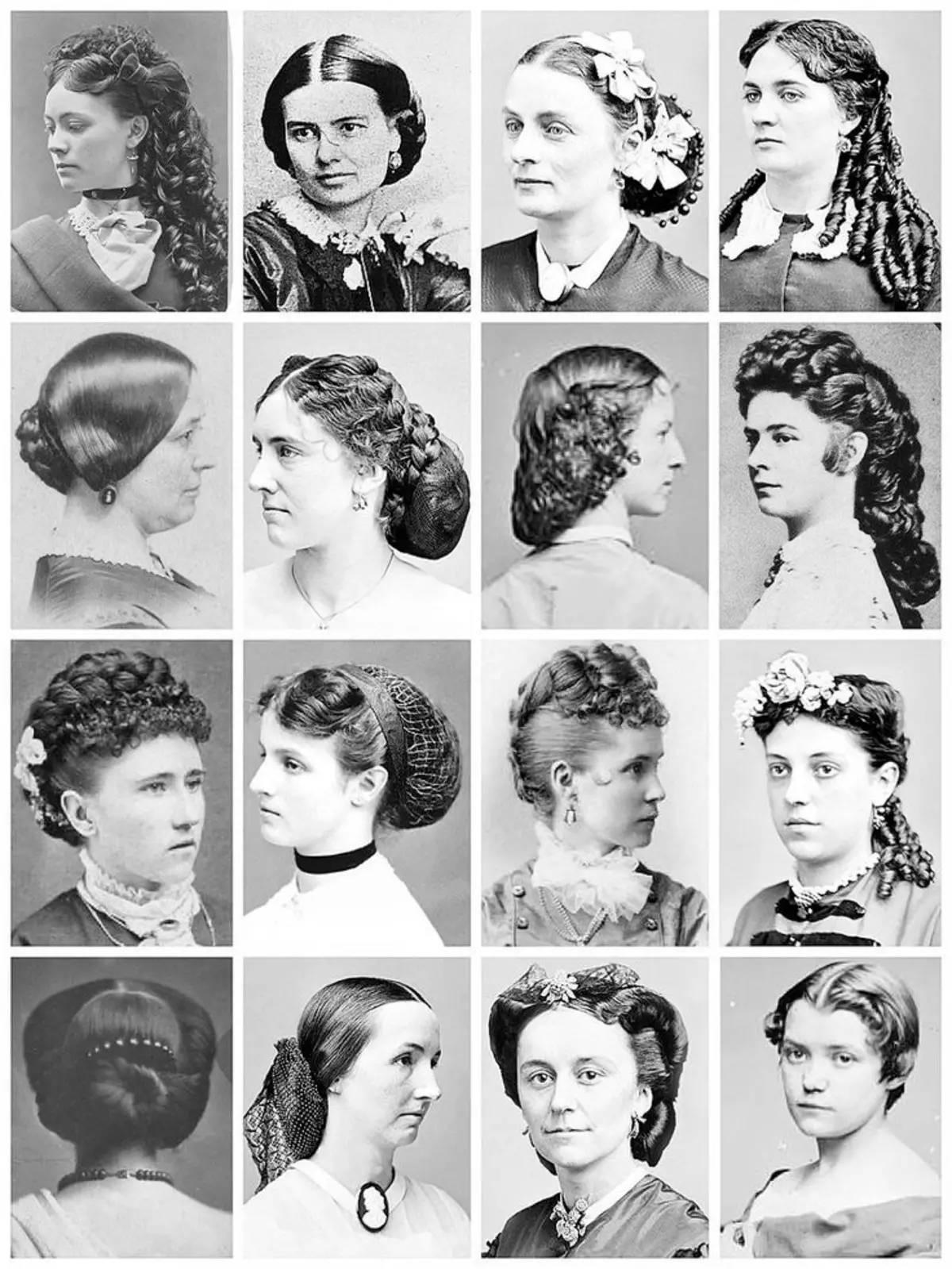Kapsels van de 19e eeuw (33 foto's): Hoe maak je vrouwen kapsels op een ampir stijlbal of romantiek, modehistorie van de 19e eeuw 5641_5