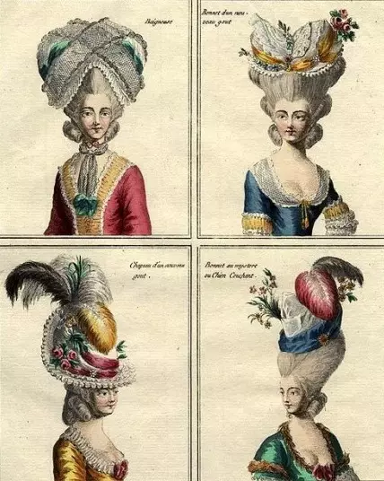 Frisuren vum 18. Joerhonnert (49 Fotoen): Wéi eng weiblech Frisur am Stil vum Rococo maachen et selwer? Geschicht vun der englescher Frisuren vum 18. Joerhonnert a Styling a Russland 5651_21