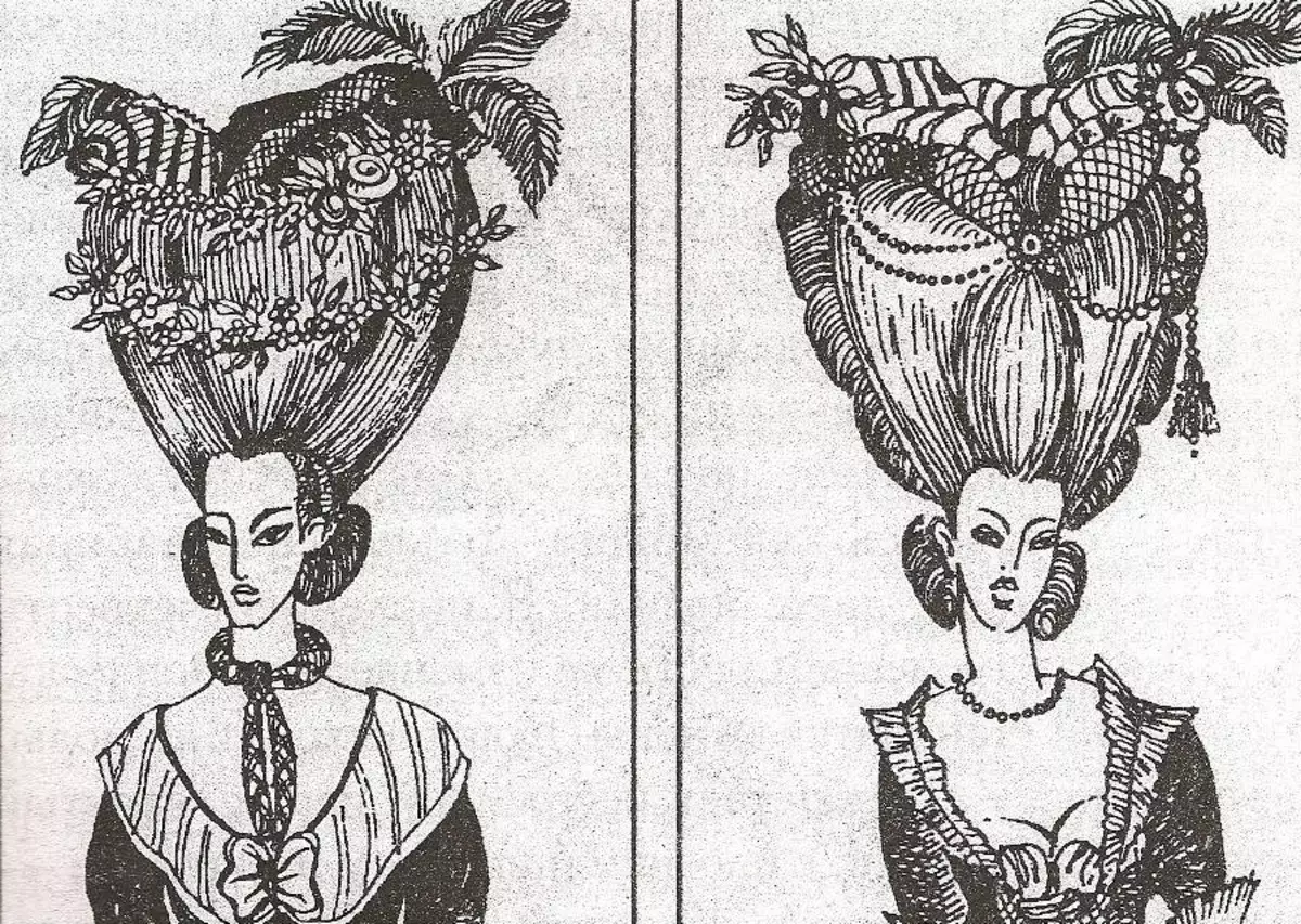 Frizure iz 18. stoljeća (49 fotografija): Kako napraviti žensku frizuru u stilu rococo učiniti sami? Povijest engleskih frizura iz 18. stoljeća i styling u Rusiji 5651_24