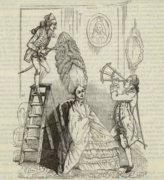 Kiểu tóc của thế kỷ 18 (49 ảnh): Làm thế nào để tạo kiểu tóc nữ theo phong cách của rococo tự làm? Lịch sử kiểu tóc tiếng Anh của thế kỷ 18 và kiểu dáng ở Nga 5651_29