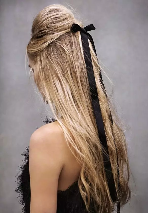 半尾發的髮型：每天或節日的長，中或短髮的美麗選擇 5655_15