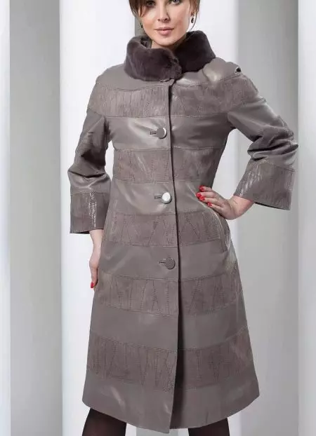 Jas suede (64 Foto): mantel wanita saka spandeks ing suede, kanthi pangolahan laser, saka suede alam, kanthi resik 568_23