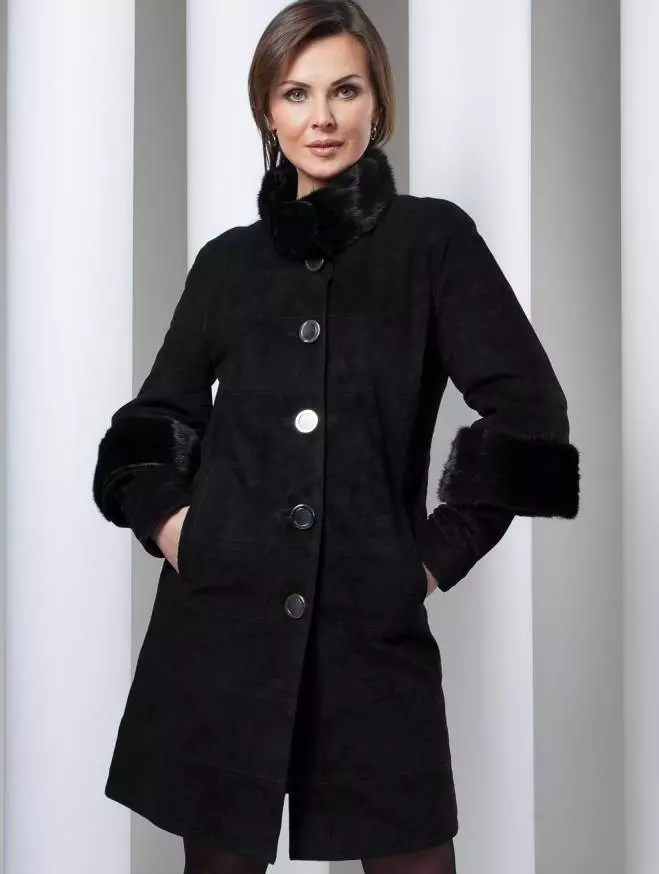 Suede Coat (64 ဓာတ်ပုံများ) - Suede မှ Suede လက်အောက်ရှိ Spandex မှအမျိုးသမီးအင်္ကျီသည် Suede လက်အောက်ရှိအမျိုးသမီးဝတ်ကာကလုဒ် 568_8