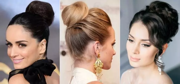 Bundle për flokë të gjatë (58 foto): Si të shpejt të bëjë një hairstyle? Mundësi të bukura për styling të thjeshtë të flokëve në një rreze 5704_15