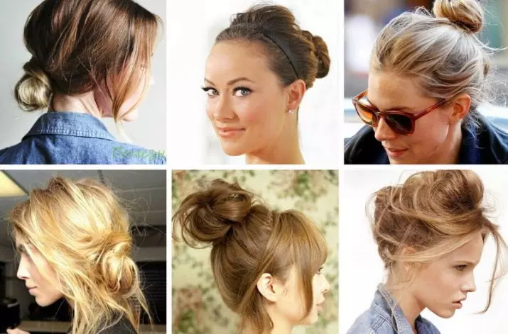 Bundle për flokë të gjatë (58 foto): Si të shpejt të bëjë një hairstyle? Mundësi të bukura për styling të thjeshtë të flokëve në një rreze 5704_36