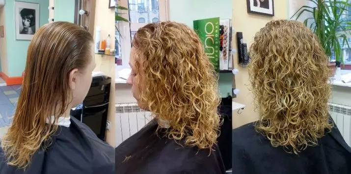 用化學髮型的髮型（45張）：女性的中型和短髮具有化學扭曲的理髮。可以完成哪些安裝？ 5710_7