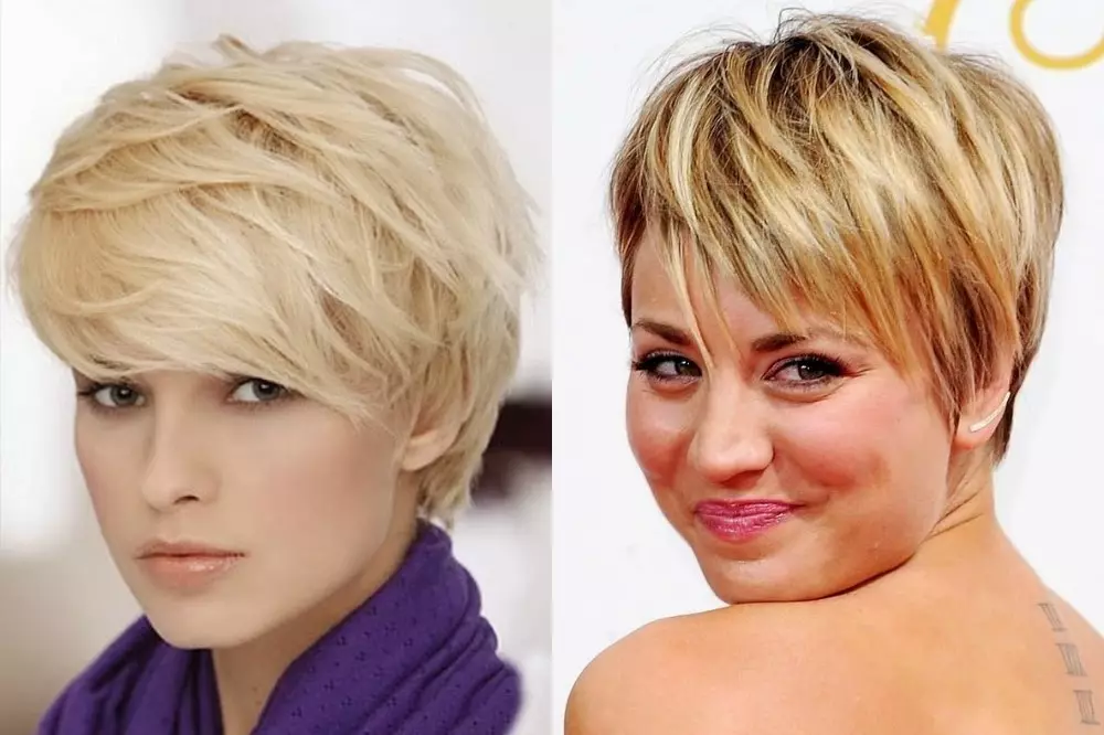 Фризури за кратка коса, давање волумен (56 фотографии): женски фризури со волуметриска боја. Како да се даде јаже? Нова 2021. 5731_7