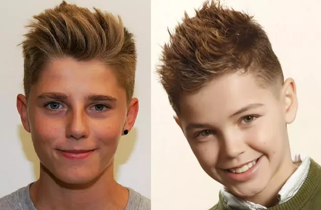 Hairstyles untuk kanak-kanak lelaki berumur 11 tahun (54 gambar): Potongan rambut bergaya dan curam di sebelah untuk kanak-kanak, Memilih gaya rambut kanak-kanak untuk kanak-kanak lelaki dengan rambut pendek 5756_28