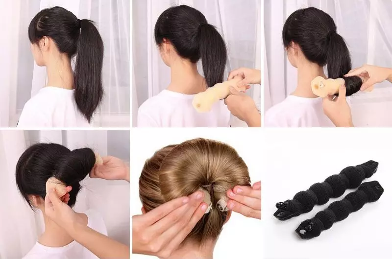 Babette (58 photos): What is it? How to make hairstyle girls with medium hair long? How to make it with a roller and with a bagel at home? Option without nosa 5758_35