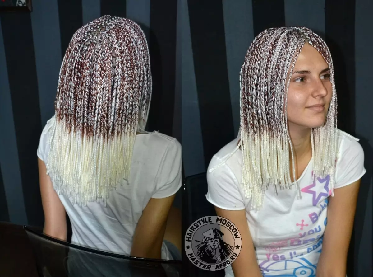 Афрокосички на тонкие волосы фото до и после
