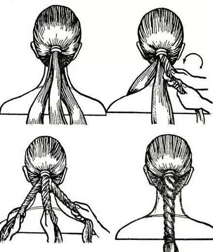 मध्यम-लांबीच्या braids (6 9 फोटो): सुंदर braids च्या बुडविणे योजना. त्वरीत माझ्या स्वत: च्या हाताने केसस्टाइल कसे बनवायचे? सुरुवातीसाठी चरण-दर-चरण सूचना 5797_25