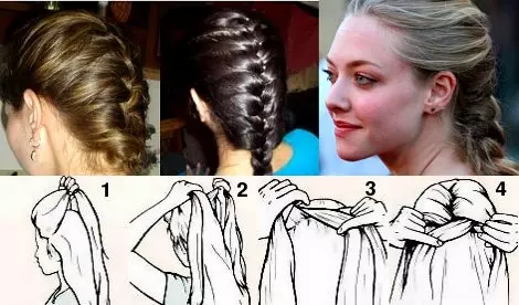 मध्यम-लांबीच्या braids (6 9 फोटो): सुंदर braids च्या बुडविणे योजना. त्वरीत माझ्या स्वत: च्या हाताने केसस्टाइल कसे बनवायचे? सुरुवातीसाठी चरण-दर-चरण सूचना 5797_33