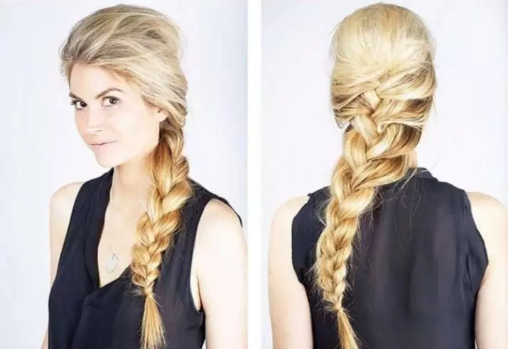 Braids nga flokët e gjatë (68 foto): gërshetim braids bukur. Si të bëni një hairstyle me duart tuaja? Skemat për fillestarët 5804_10