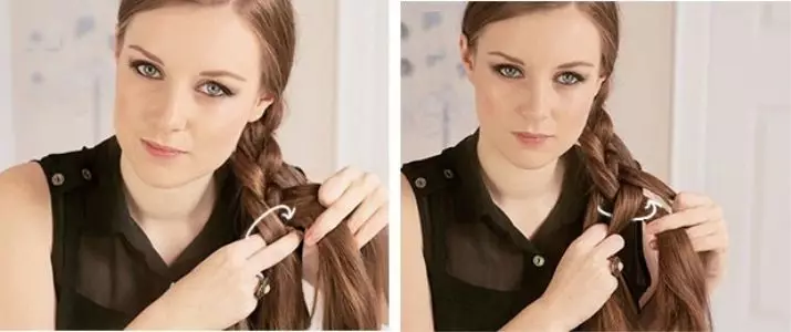 Zöpfe aus langen Haaren (68 Fotos): Weaving schöne Zöpfe. Wie mache ich eine Frisur mit deinen eigenen Händen? Systeme für Anfänger 5804_25