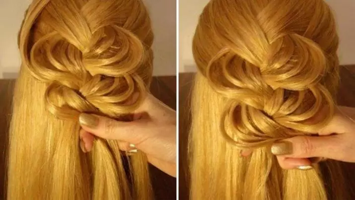 لمبے بال سے Braids (68 تصاویر): خوبصورت braids بنائی. اپنے ہاتھوں کے ساتھ بالوں کو کیسے بنائیں؟ beginners کے لئے منصوبوں 5804_47