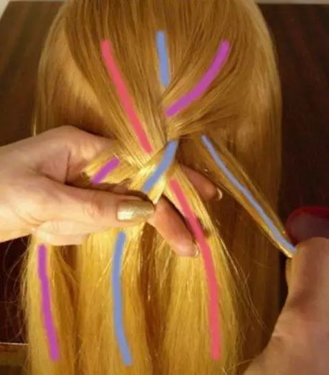لمبے بال سے Braids (68 تصاویر): خوبصورت braids بنائی. اپنے ہاتھوں کے ساتھ بالوں کو کیسے بنائیں؟ beginners کے لئے منصوبوں 5804_49