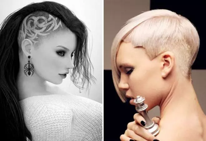 Kreativa hårklippningar (71 bilder): Modiga kvinnors frisyrer för kvinnor med långt och kort hår, lägger alternativ 5822_66