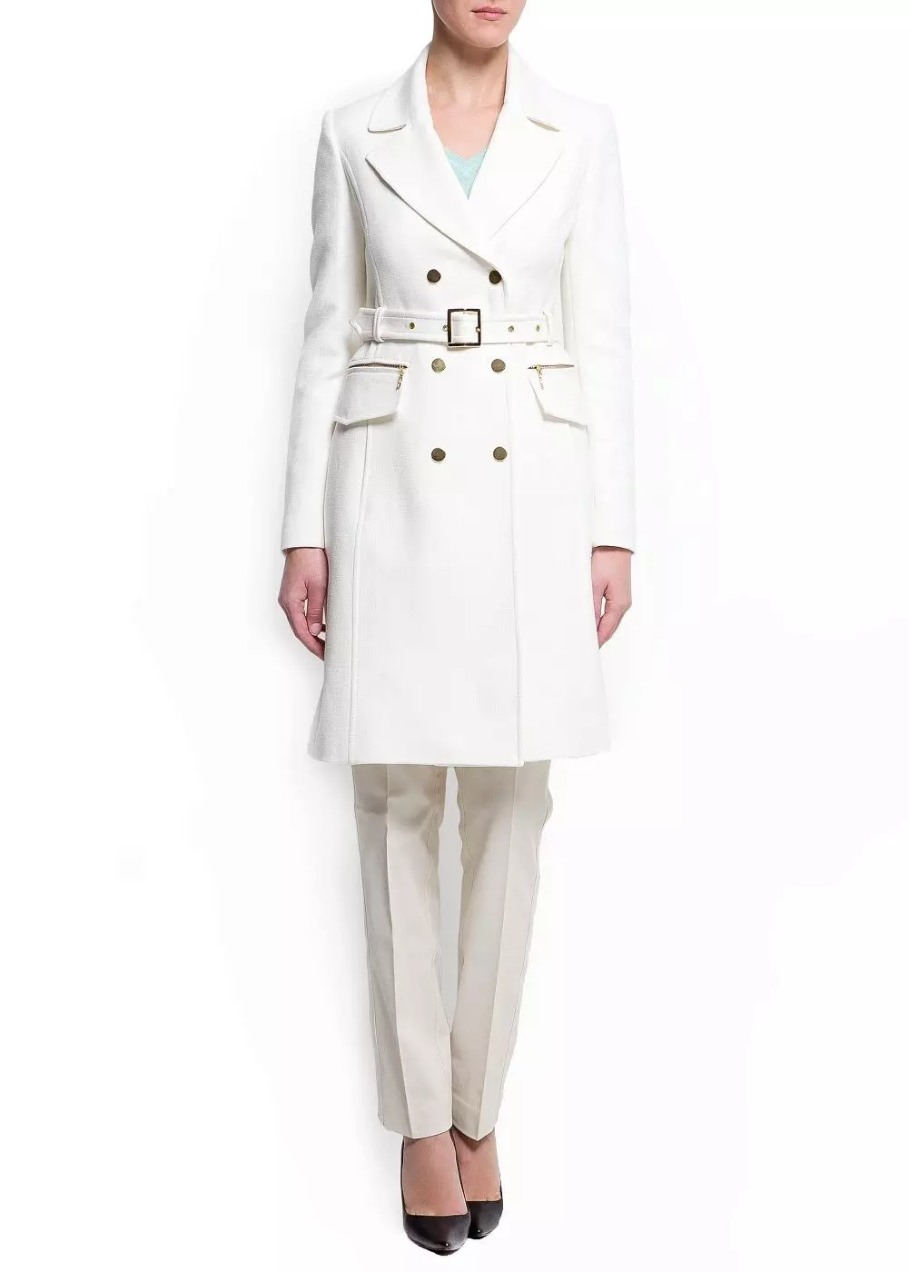 Naisten White Coat (183 kuvaa): Lyhyt, Mango, Valko-Venäjä, kuinka puhdistaa takki, pitkä, huivi valkoinen takki, hupullinen 583_129